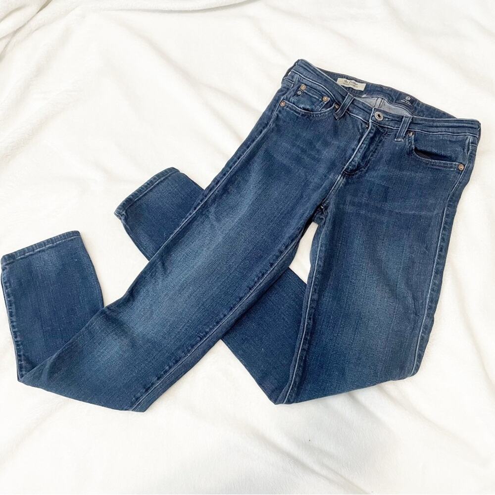 AG Adriano Goldschmied the prima mid rise cigarette jeans blue stretch denim 27